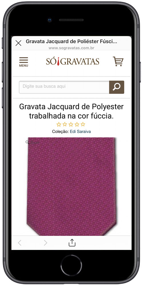 Produto na loja exibido ao clicar na publicao no Instagram