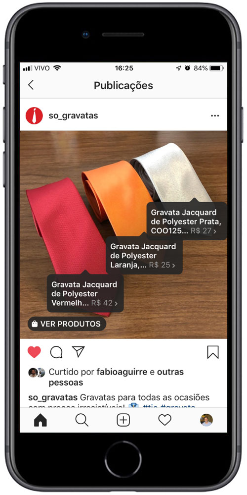 Foto com vrias marcaes, exibida ao clicar na publicao